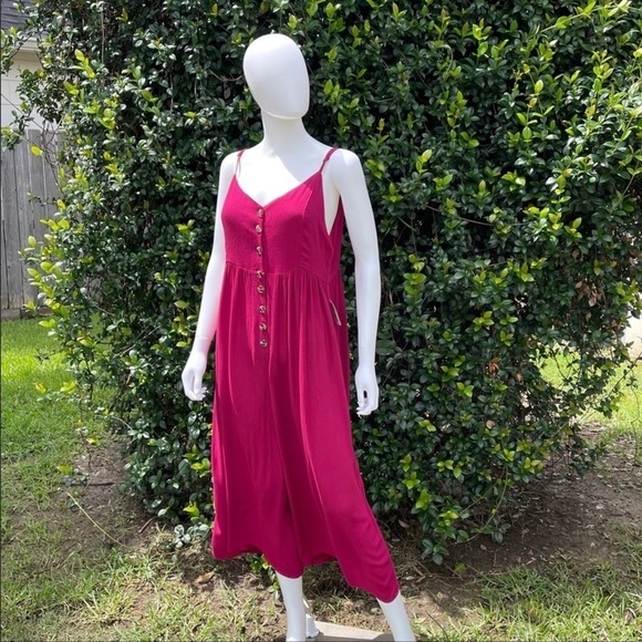 💋NWT KORI Button Down Crop Oversized Jumpsuit - Picture 6 of 13